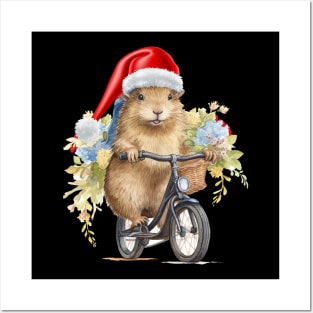 Capybara Christmas Posters and Art